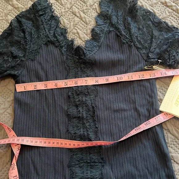 NWT Cocobleu : Blue Lace Blouse - Small - Picture 5 of 9